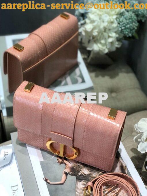 Replica Dior 30 Montaigne Python Bag in M9203 Coral 5