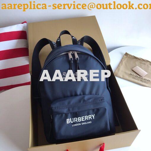 Replica Burberry Logo Print ECONYL® Backpack Navy