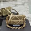 Replica Prada Satin Mini-bag With Crystals 1BD329 Platinum
