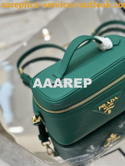 Replica Prada Leather mini-bag 1BH202 Green 6