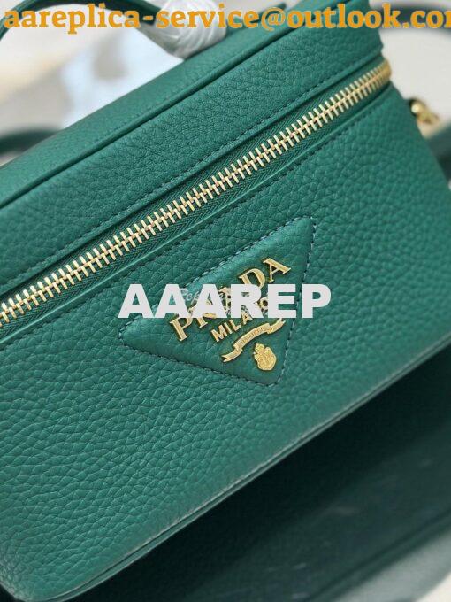 Replica Prada Leather mini-bag 1BH202 Green 7