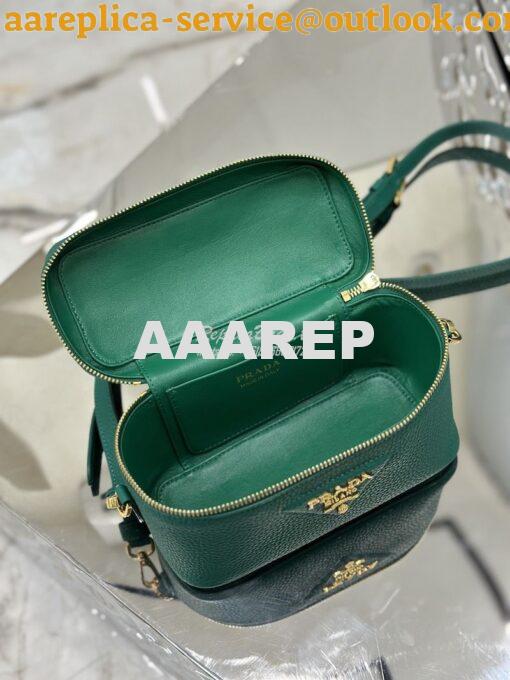Replica Prada Leather mini-bag 1BH202 Green 8