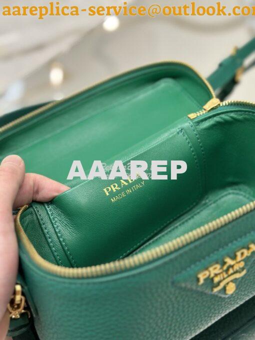 Replica Prada Leather mini-bag 1BH202 Green 9