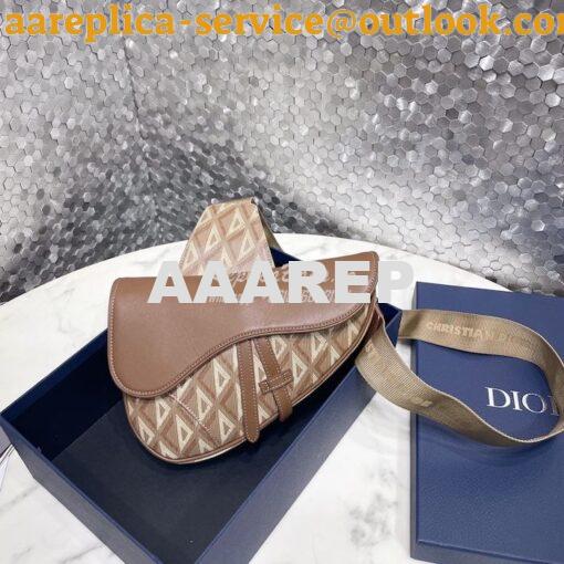 Replica Dior Saddle Natural CD Diamond Canvas and Smooth Calfskin 1ADP