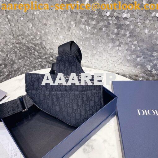Replica Dior Saddle Bag Collection in Oblique Jacquard Canvas 1ADPO093 8
