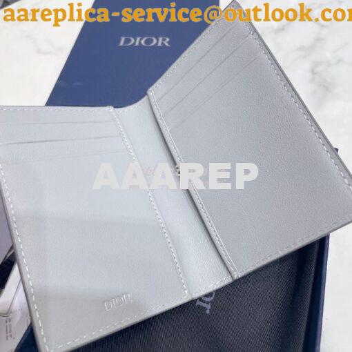 Replica Dior Bi-fold Card Holder CD Diamond Canvas 2ESCH138 3