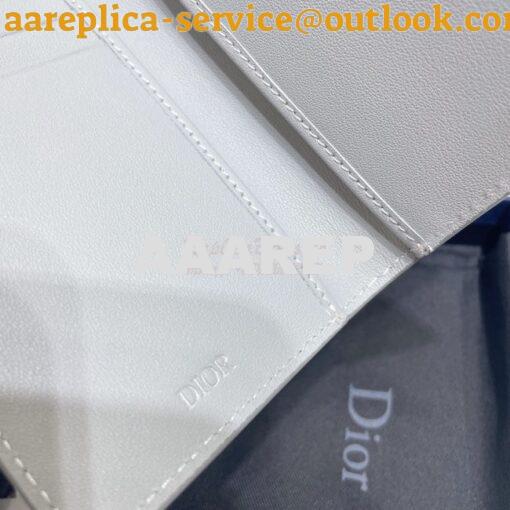 Replica Dior Bi-fold Card Holder CD Diamond Canvas 2ESCH138 4