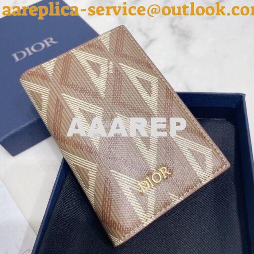 Replica Dior Bi-fold Card Holder CD Diamond Canvas 2ESCH138 8