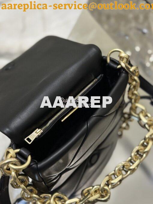 Replica Prada System Nappa Patchwork Shoulder Bag 1BD292 1BD328 Black 8