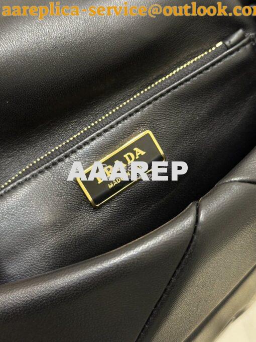 Replica Prada System Nappa Patchwork Shoulder Bag 1BD292 1BD328 Black 9