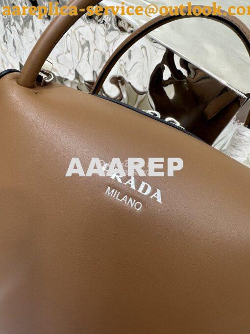 Replica Prada Medium Leather Supernova Handbag 1BA365 Cognac 6
