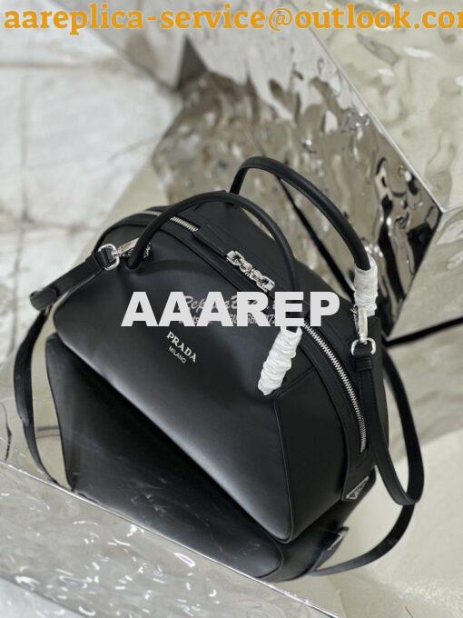 Replica Prada Medium Leather Supernova Handbag 1BA365 Black 5