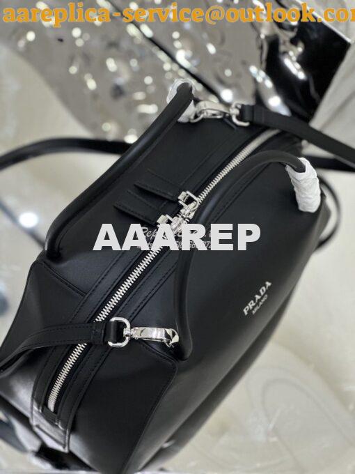 Replica Prada Medium Leather Supernova Handbag 1BA365 Black 6