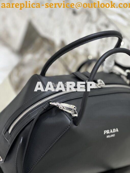 Replica Prada Medium Leather Supernova Handbag 1BA365 Black 8