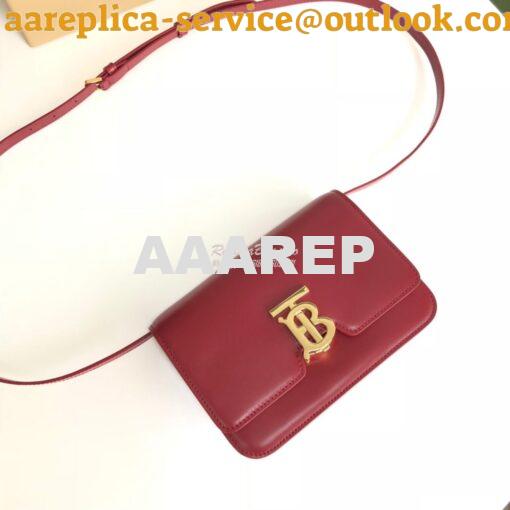 Replica Burberry TB Leather Bag 80103351 Dark Red 2