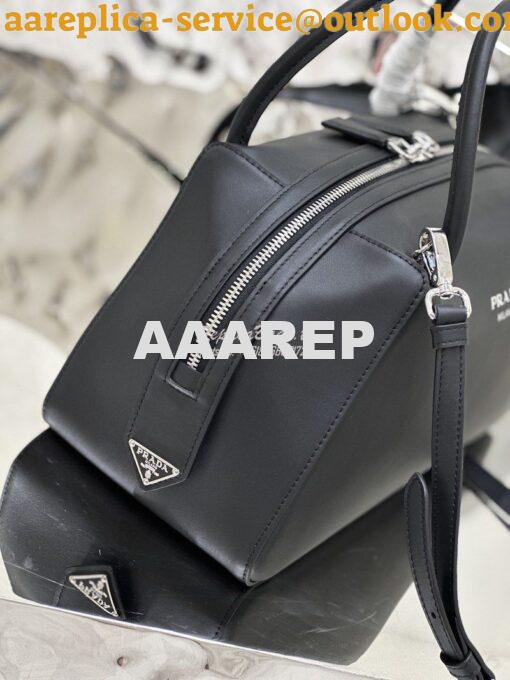 Replica Prada Medium Leather Supernova Handbag 1BA365 Black 9