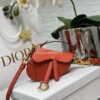 Replica Dior Micro Saddle Bag with Strap Orange Goatskin S5685