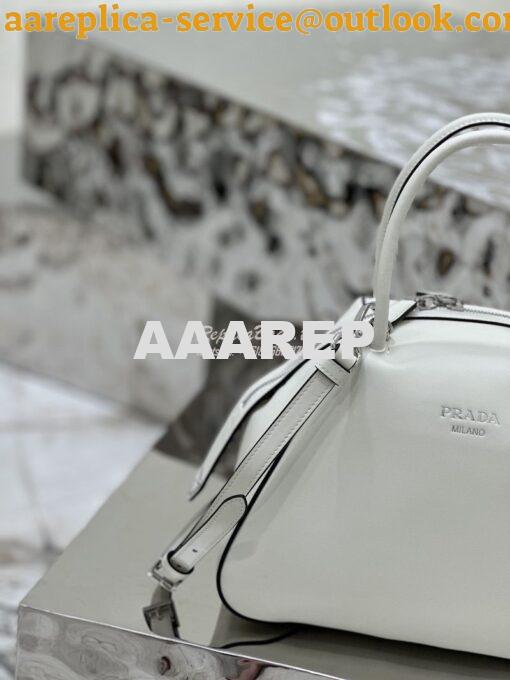 Replica Prada Small Leather Supernova Handbag 1BA366 White 5
