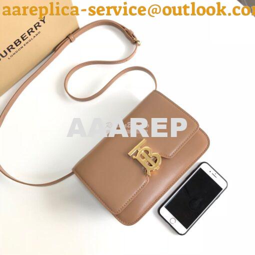 Replica Burberry TB Leather Bag 80103351 Light camel 2