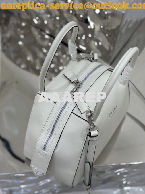 Replica Prada Small Leather Supernova Handbag 1BA366 White 6