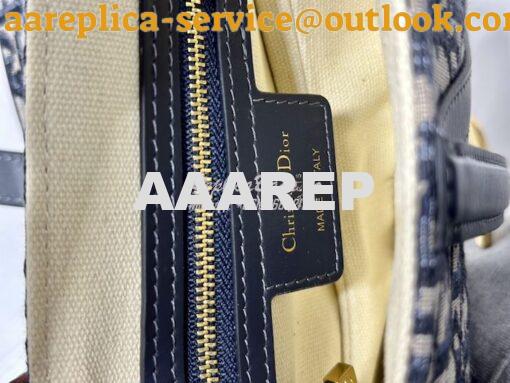 Replica Dior Saddle Bag With Strap Blue Oblique Jacquard M0455 18