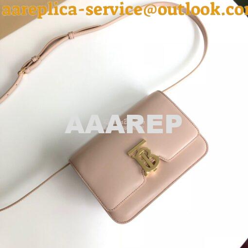 Replica Burberry TB Leather Bag 80103351 Rose beige 2