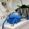 Replica Dior Micro Saddle Bag with Strap Black Goatskin S5685 12