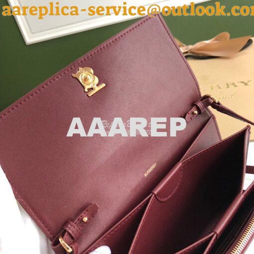 Replica Burberry Monogram Motif Leather Wallet with Detachable Strap 8 4