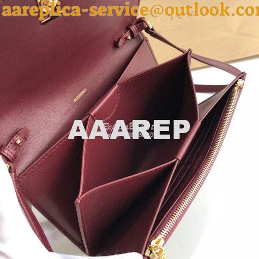 Replica Burberry Monogram Motif Leather Wallet with Detachable Strap 8 5