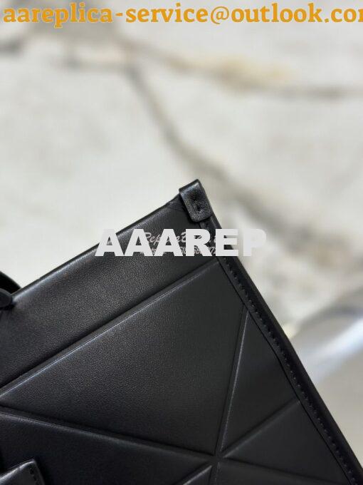 Replica Prada Large Leather Symbole Bag With Topstitching 1BA377 Black 8