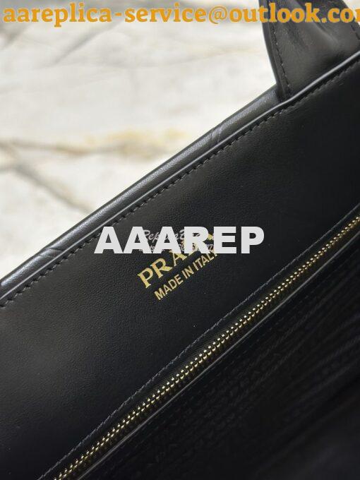 Replica Prada Large Leather Symbole Bag With Topstitching 1BA377 Black 10