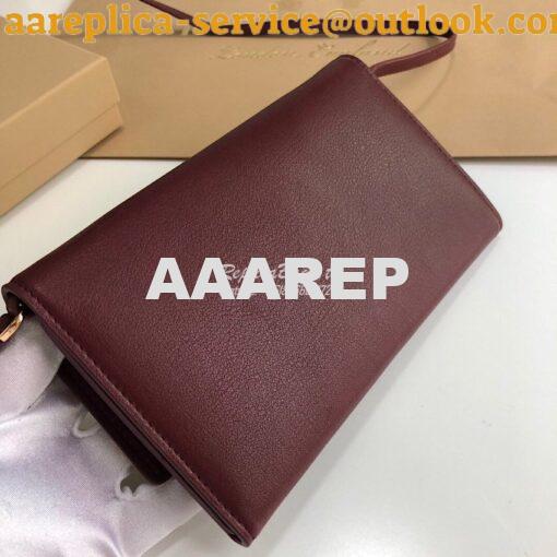 Replica Burberry Monogram Motif Leather Wallet with Detachable Strap 8 9