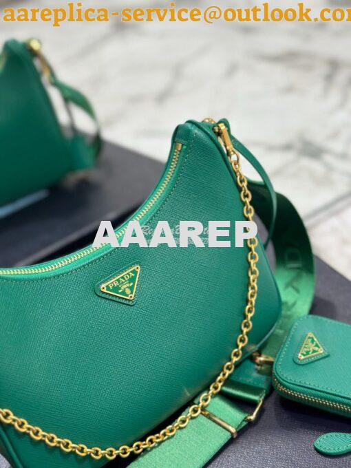 Replica Prada Re-edition 2005 Saffiano Leather Bag 1BH204 Green 6