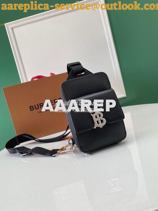 Replica Burberry TB Monogram Motif Leather Crossbody Bag 80508631 5