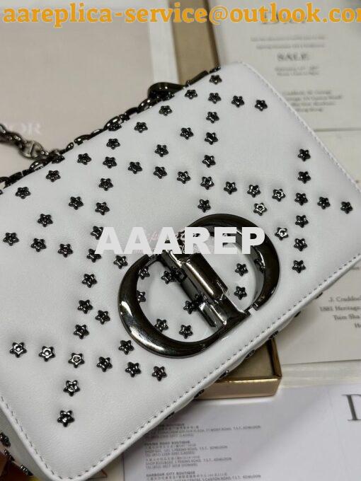 Replica Dior Small Caro Bag Latte Ruthenium Lucky Star Cannage Lambski 5