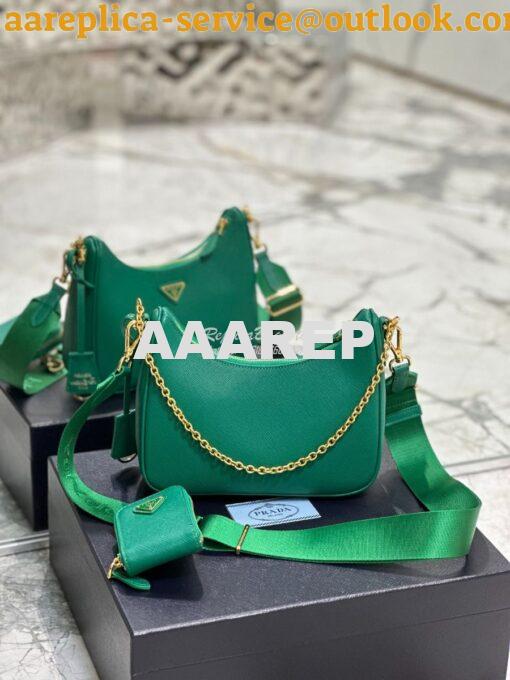 Replica Prada Re-edition 2005 Saffiano Leather Bag 1BH204 Green 14