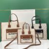 Replica Burberry Small Medium Two-tone Canvas and Leather Freya Tote 8