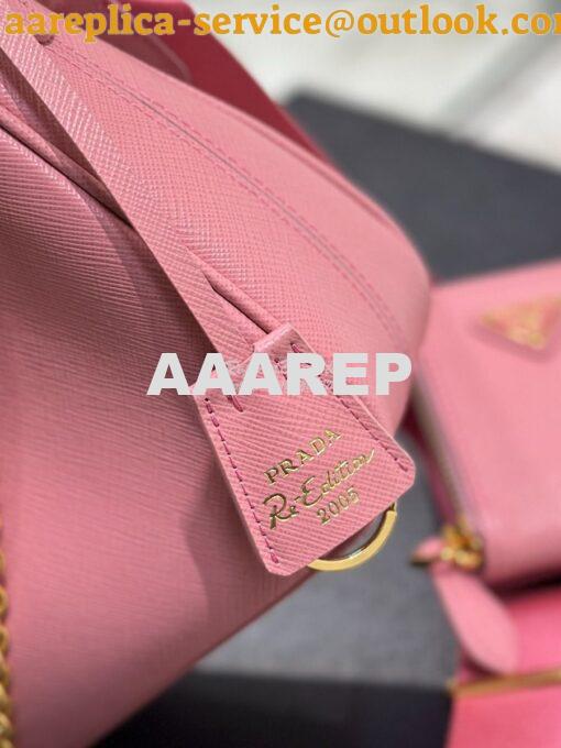 Replica Prada Re-edition 2005 Saffiano Leather Bag 1BH204 Petal Pink 10