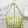 Replica Prada Re-Edition Crochet Mini-bag Raffia 1BC204 Citron Yellow
