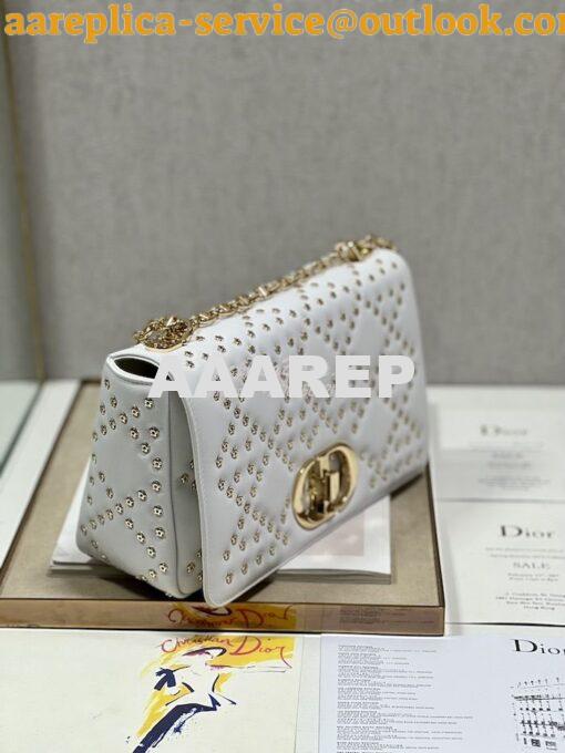 Replica Dior Medium Large Caro Bag Latte Gold Lucky Star Cannage Lambs 12