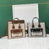 Replica Burberry Mini Two-tone Canvas and Leather Pocket Bag 80146151 13