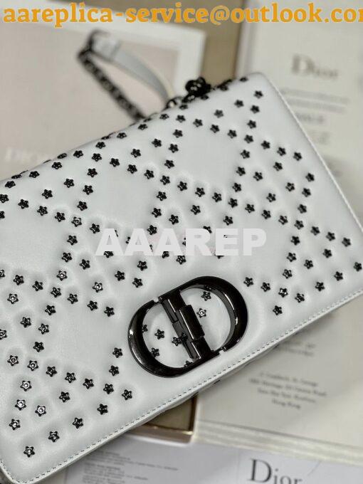 Replica Dior Medium Large Caro Bag Latte Lucky Star Cannage Lambskin M 13