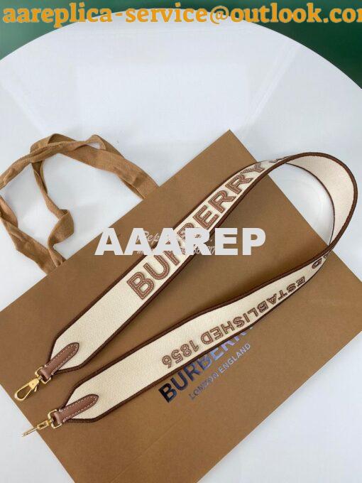Replica Burberry Cotton Canvas and Leather Pocket Bag Strap 80432421 B 2