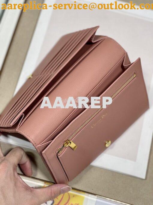 Replica Dior Caro XL Slim Wallet Supple Cannage Calfskin S5104 15
