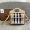 Replica Burberry Mini Two-tone Canvas and Leather Pocket Bag 80146151 12