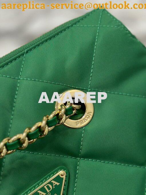 Replica Prada Re-Edition 1995 Chaîne Re-Nylon tote bag 1BG468 Green 6