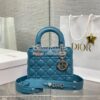 Replica Dior Caro Box Bag With Chain Blue Oblique Canvas S5140 11