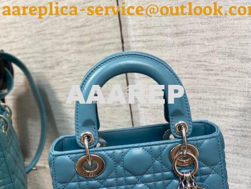 Replica Dior My ABCdior Lady Dior Bag M0538 Azure Blue Cannage Lambski 4