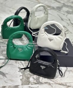Replica Prada Soft Padded Nappa-leather mini bag 1BA384 Green