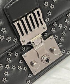 Replica Dior Small Addict Bag Black Lucky Star Cannage Lambskin M5821O 2
